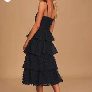 *Brand New* Lulus Pom Pom Midi Dress